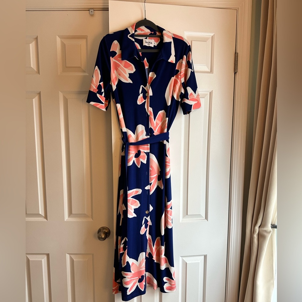 Leota floral shirt dress size M